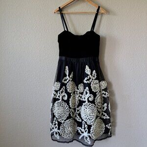 Nanette Lepore Vintage Black Cocktail Dress Size 8